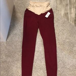 NWT Times Two Burgundy Maternity Jeans